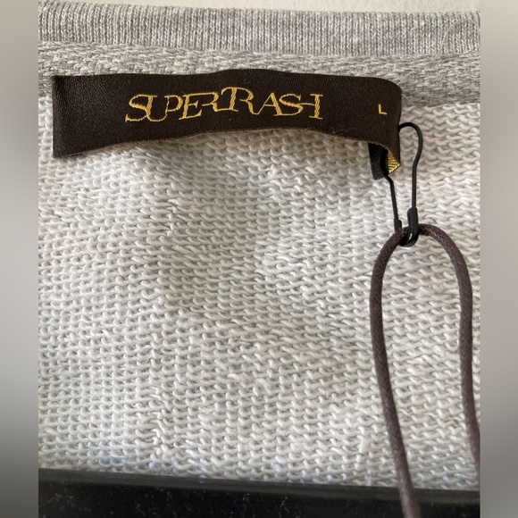 SUPERTRASH “On Duty” Sleeveless Sweatshirt distressed cutoff  Size L NWT Unisex - Picture 4 of 5